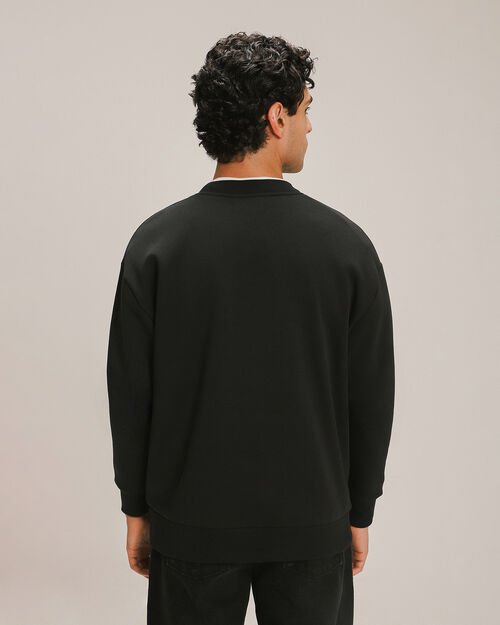 Sudadera Con Diseño Negra